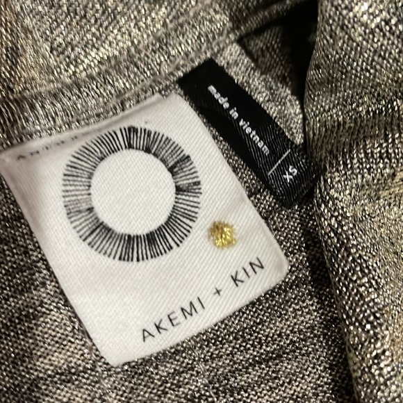 Anthropologie, Akemi + Kin Metallic Hold and gray Drape Tank Top, Size XS - Picture 8 of 16